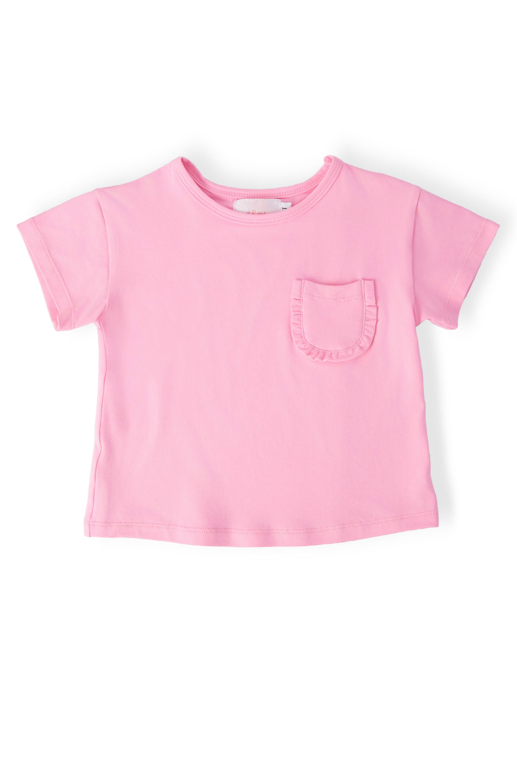 Bubblegum Pink Ruffle Pocket Tee