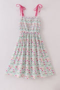 Meadow delight smocked mom dress